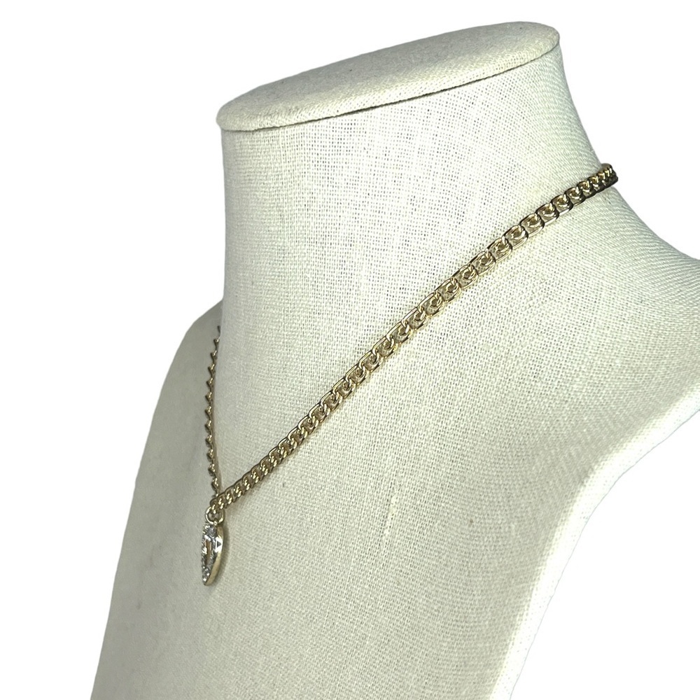 Sugarfix Pave Rhinestone Heart Gold Necklace - Picture 2 of 6